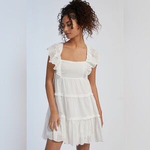 MINKPINK White Ruffle Mini Dress